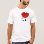T-shirt Saint Valentin Coeur Socket Plug Paire Aimer Cadea (Devant)