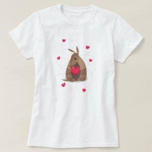 T-shirt Saint Valentin Coeur Texas Armadillo