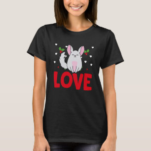 T-shirt Saint-Valentin Coeurs Aimer Chinchilla Animal Femm