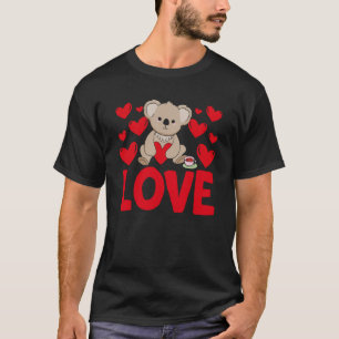 T-shirt Saint Valentin Coeurs Aimer Koala Animal Femmes 1