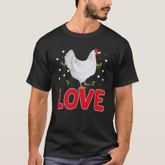 T-shirt Saint-Valentin Coeurs Aimer poulets Animaux Femmes (Devant)
