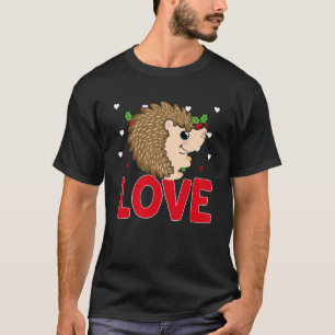 T-shirt Saint-Valentin Cœurs Amour Hérisson Animal Femmes