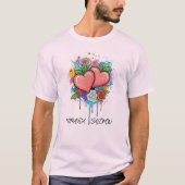 T-shirt Saint-Valentin coloré (Devant)
