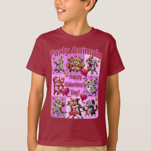 T-shirt Saint Valentin Couples dansants "Animaux de fête"