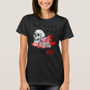 T-shirt Saint Valentin Crâne Vous réchauffez mon coeur fro