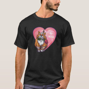 T-shirt Saint-Valentin de chat de gingembre