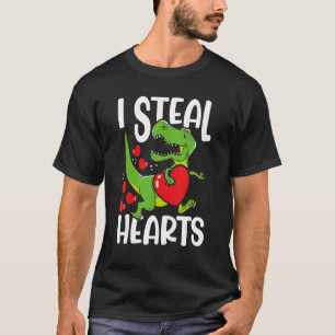 T-shirt Saint Valentin Dinosaur Rex I Coeurs volants