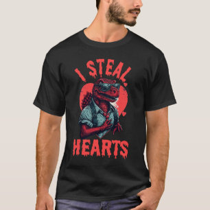 T-shirt Saint Valentin Dinosaure I Steal Hearts Boys Homme