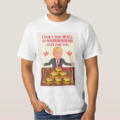 T-shirt Saint-Valentin drôle de mur de Donald Trump (Devant)