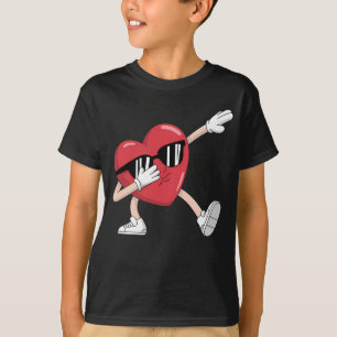 T-shirt Saint-Valentin Drôle Garçons Filles Dabbing Coeur