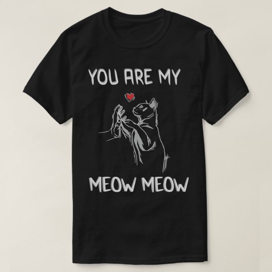 T-shirt Saint Valentin en amour Chats amoureux des animaux (Design devant)