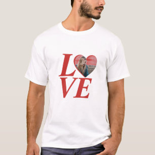 T-shirt Saint Valentin en forme de coeur personnalisé amou