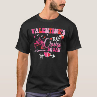 T-shirt Saint Valentin Escouade de croisière Coeurs Girlfr