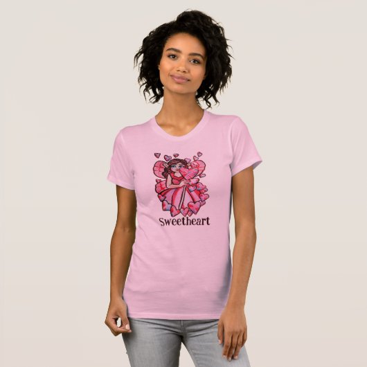 T-shirt Saint Valentin Fée (Devant entier)