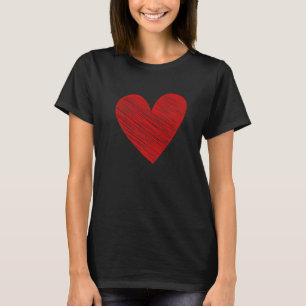 T-shirt Saint-Valentin Femmes Hommes Enfants Rouge Amour C