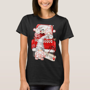 T-shirt Saint Valentin Gnome Heart Truck Couple