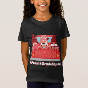 T-Shirt Saint Valentin Gnomes Red Hearts mignonne