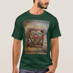 T-shirt Saint-Valentin Guerrier Steampunk Rubis Et Poignar