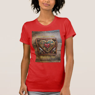 T-shirt Saint-Valentin Guerrier Steampunk Rubis Et Poignar