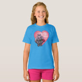 T-shirt Saint-Valentin Hippopotame (Devant entier)