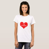 T-shirt Saint-Valentin J'aime mon copain Red Heart Cadeau (Devant entier)