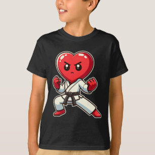 T-shirt Saint-Valentin Karate de coeur Taekwondo Mixed mar