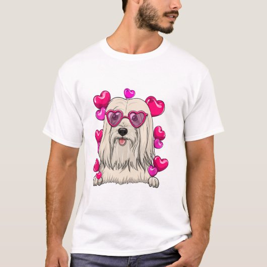 T-shirt Saint-Valentin Lhassa Apso (Devant)
