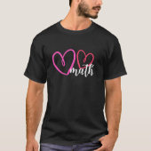 T-shirt Saint Valentin Math Design avec les coeurs (Devant)