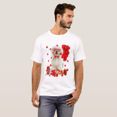 T-shirt Saint Valentin Mignonne Maltese (Devant entier)