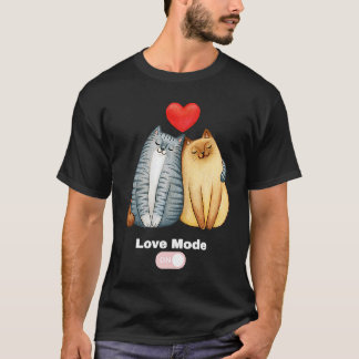 T-shirt Saint Valentin motif de chatte lion mode sur pour