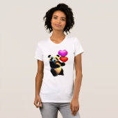T-shirt Saint Valentin, Panda & Heart Balloon, Saint Valen (Devant entier)