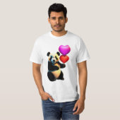T-shirt Saint Valentin, Panda & Heart Balloon, Saint Valen (Devant entier)