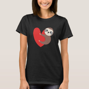 T-shirt Saint-Valentin Paresseux Cœur Paresseux Animal Par