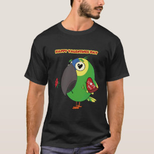 T-shirt Saint Valentin perroquet, amour perroquet, perroqu