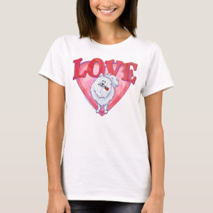 T-shirt Saint Valentin Poméranie Blanche