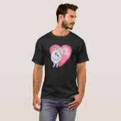 T-shirt Saint Valentin Poméranie Blanche (Devant entier)