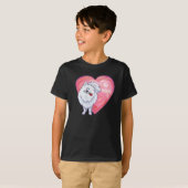 T-shirt Saint Valentin Poméranie Blanche (Devant entier)