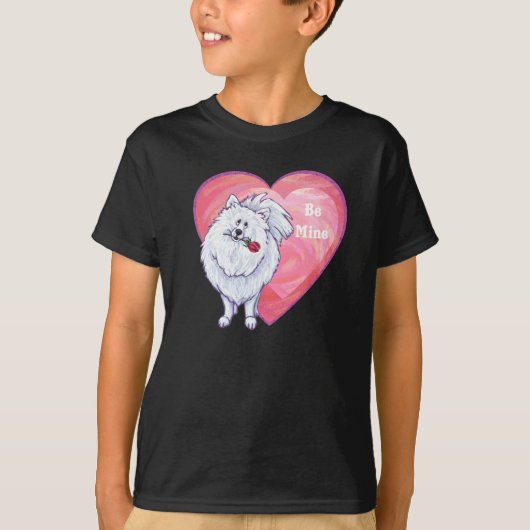 T-shirt Saint Valentin Poméranie Blanche (Devant)