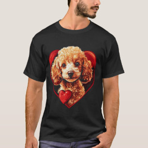 T-shirt Saint-Valentin Poodle Chien Saint-Valentin Cœur