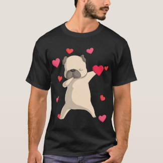 T-shirt Saint-Valentin Pug Dabant pour les amoureux de Pug
