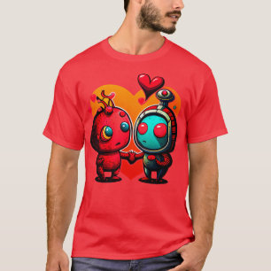T-shirt Saint Valentin robots amour 1