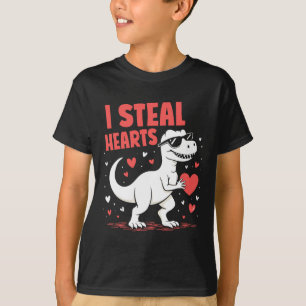 T-shirt Saint-Valentin T-rex Je vole des cœurs Amour de di