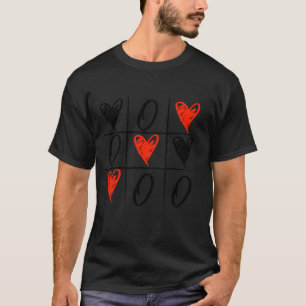 T-shirt Saint Valentin Tic Tac Toe Heart