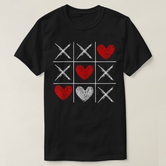T-shirt Saint Valentin Tic Tac Toe Valentine Amour Drôle H (Design devant)
