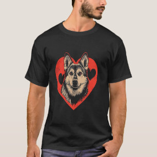 T-shirt Saint-Valentin Vecteur de Norwegian Elkhound