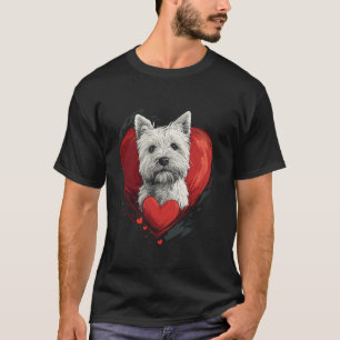 T-shirt Saint-Valentin West Highland White Terrier