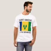 T-shirt Saint-Vincent-et-les Grenadines / Drapeau du monde (Devant entier)