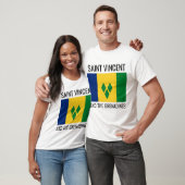 T-shirt Saint-Vincent-et-les Grenadines / Drapeau du monde (Unisexe)