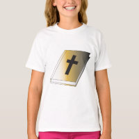 Sainte Bible dorée avec Croix Noire Religieuse