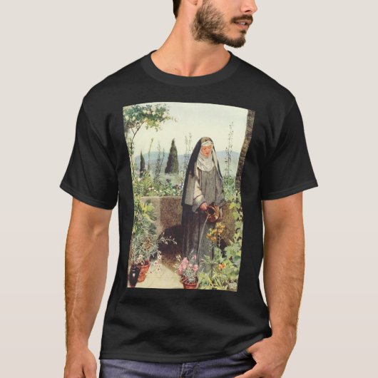 T-shirt Sainte Claire d'Assise : Patronne de la télévision (Devant)